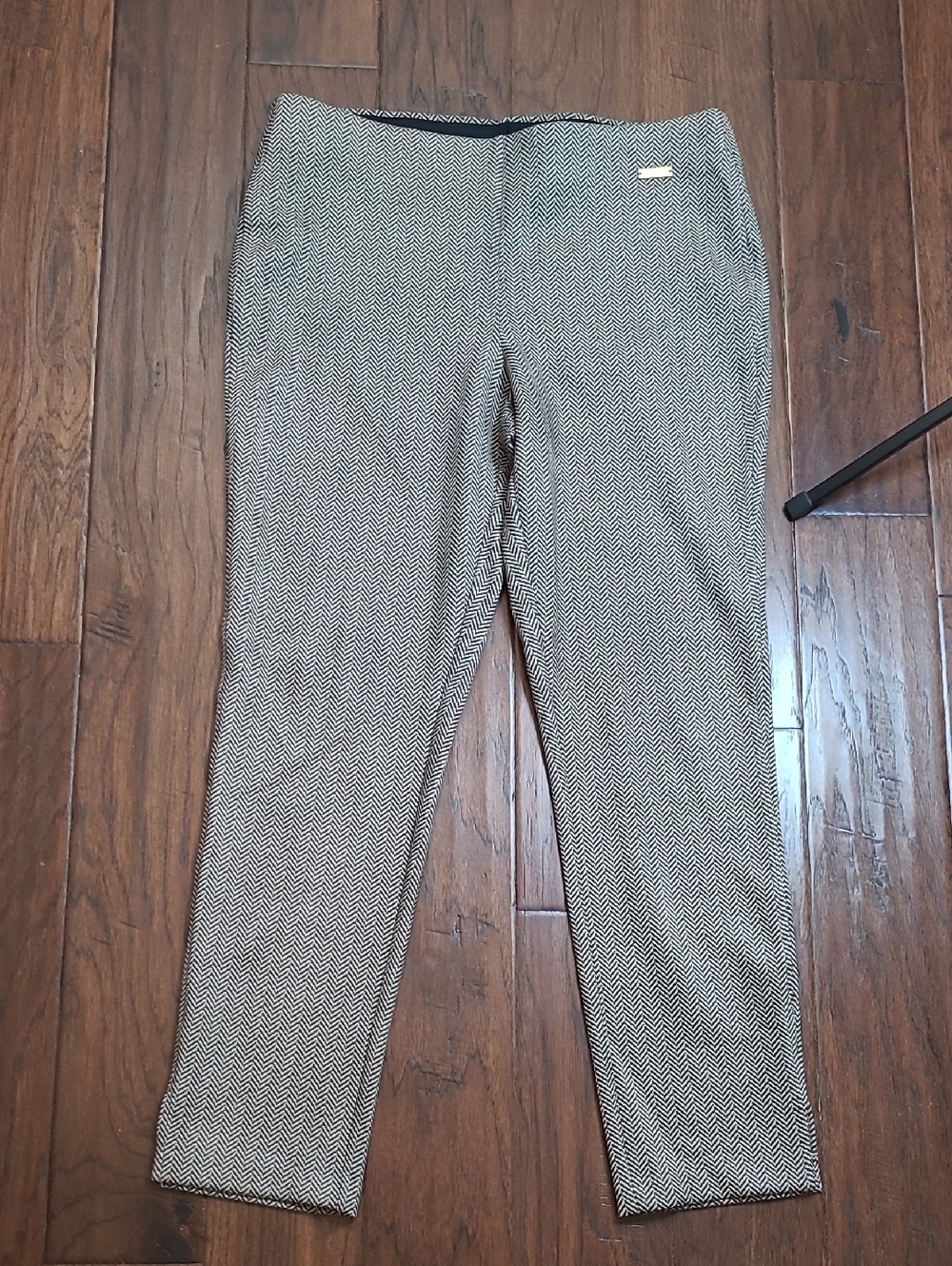 Rafaella Brown & Tan Chevron Print Pullon Pants size 14